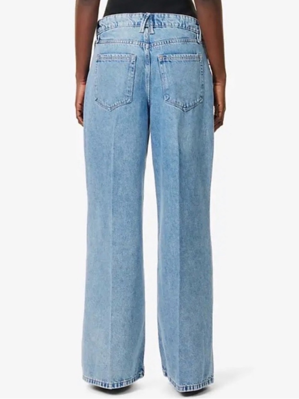 Good American Wide Leg Good Ease Solution Denim Jeans Size 15 - Picture 11 of 12